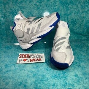 Adidas Pharrell 0 To 60 Women’s White Blue High Top Athletic Shoes Size 6W/5M